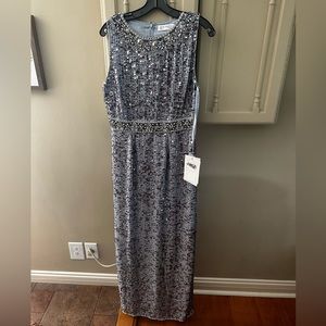 Mac Duggal Crystal Ornate Sheath Gown Size 8